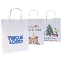 torba papierowa z twoim nadrukiem 18x8x22cm biała