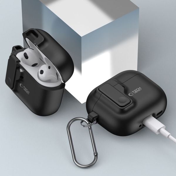 TECH-PROTECT SLIM HOOK APPLE AIRPODS 4 BLACK zdjęcie 6