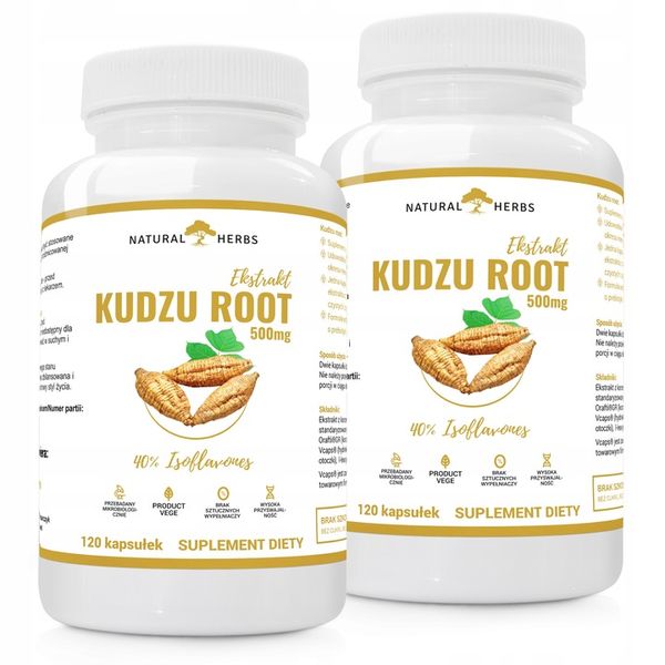 KUDZU ROOT Extract500mg40% isoflavones WEGE 2x120k zdjęcie 1