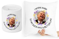 Jarosław Kaczyński Zestaw Poduszka + Skarbonka Z Nadrukiem Ze Zdjęciem