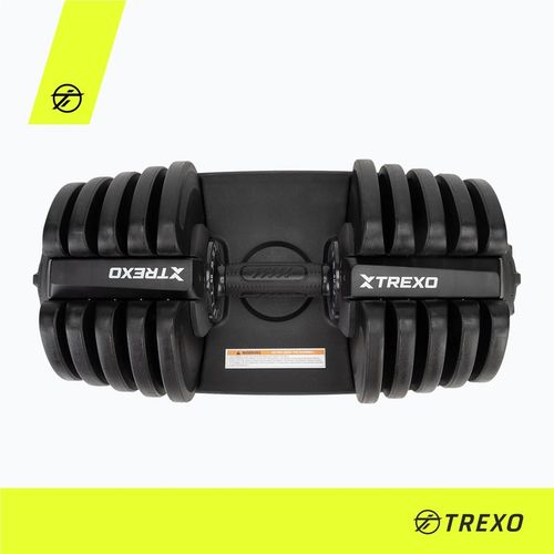 Hantel regulowany TREXO Stalowe TXO-B4W001 40 kg czarny 8 talerzy na Arena.pl