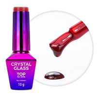 Kolorowy top no wipe Crystal Glass Molly Nails Red 10g