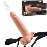 Strap-on z jądrami z funkcją wytrysku 21,6 cm Fetish Fantasy Hollow 7.5"