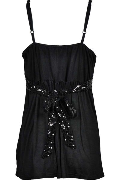 Czarna Bluzka, Cekiny - 40 / L zdjęcie 2