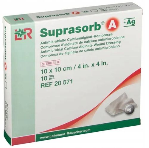 L&R - Suprasorb A + Ag - 10 x 10cm - 10szt. na Arena.pl