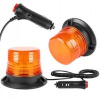 Lampa LED ostrzegawcza BŁYSKOWA KOGUT pomarańczowa na magnez