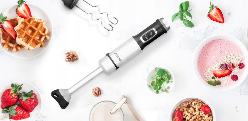 Mocny Blender Ręczny Wielofunkcyjny 5W1 Tytanowe Ostrze Zeegma Handy Chef zdjęcie 8