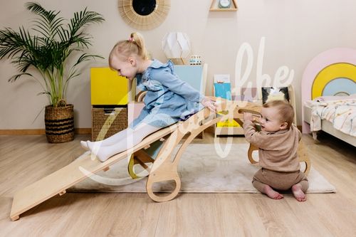 Bujak drewniany, bujaczek + zjeżdżalnia little M na Arena.pl