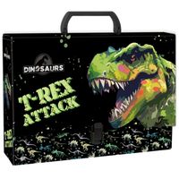 Sztywna gruba Teczka z Rączką  Dinozaur  G2