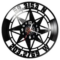 Zegar ścienny z płyty winylowej Kompas 622.14