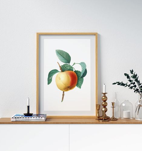 Plakat cyfrowy do wydruku retro jabłko na Arena.pl
