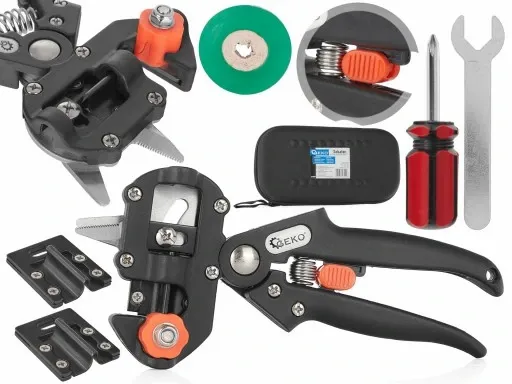 SEKATOR NOŻYCE DO SZCZEPIENIA DRZEW ROŚLIN KRZEWÓW WINOGRON ETUI + TAŚMA zdjęcie 5