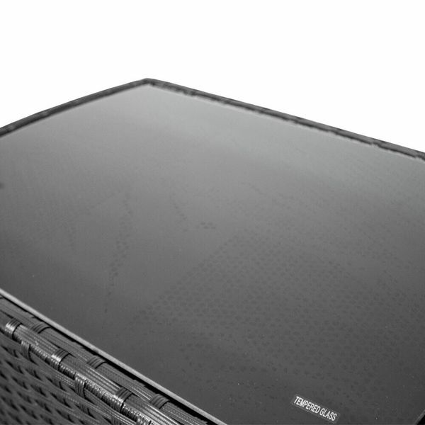 MEBLE OGRODOWE Z TECHNORATTANU STOLIK 2 CHOWANE FOTELE CZARNE 17385 zdjęcie 6