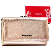 skórzany portfel damski na bigiel i zatrzask - lorenti