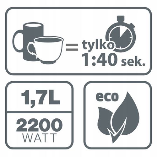 Czajnik elektryczny bezprzewodowy czarny ELDOM C280B 1,7L 2200W cichy na Arena.pl
