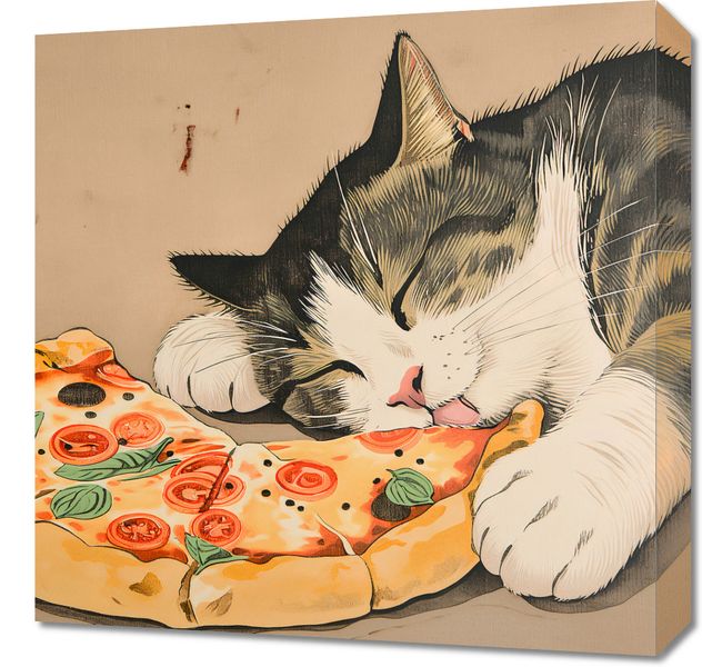 Obraz 50x50cm Pizza Dla Kota zdjęcie 1