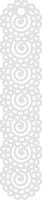 A7 Zawieszka dekor ozdoba ażurowa biala 18x90 cm