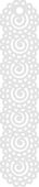 A7 Zawieszka dekor ozdoba ażurowa biala 18x90 cm