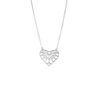 Srebrny Naszyjnik Celebrytka Ażurowe Serce