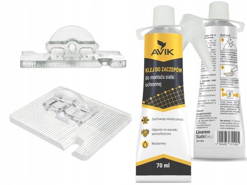 80x ZACZEP DO MONTAŻU SIATKA NA BALKON DLA KOTA PTAKI BEZ WIERCENIA + KLEJ na Arena.pl