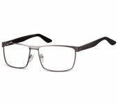 Męskie Okulary Oprawki KOREKCYJNE zerówki Optyczne SUNOPTIC Grafit METALOWE