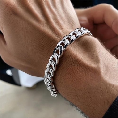 Bransoletka Srebrna Męska Pancerka SREBRO 925 Diamentowana 6mm Prezent na Arena.pl