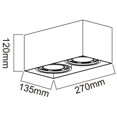 Natynkowa LAMPA sufitowa Cardi II Nero Orlicki Design prostokątna OPRAWA metalowy spot czarny na Arena.pl