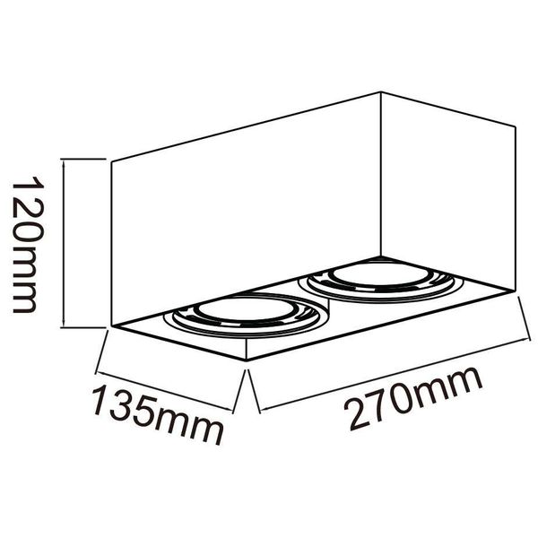 Natynkowa LAMPA sufitowa Cardi II Nero Orlicki Design prostokątna OPRAWA metalowy spot czarny zdjęcie 2