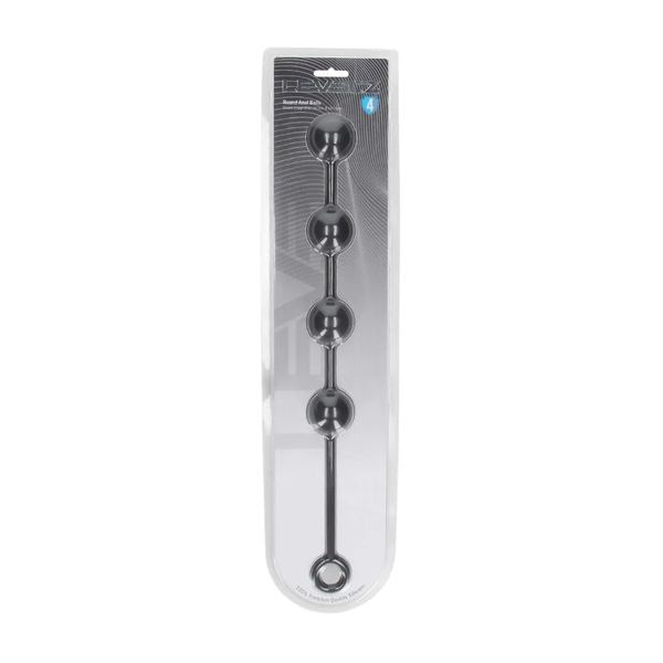 Round Silicone Anal Balls - L - 40Mm - Black zdjęcie 2