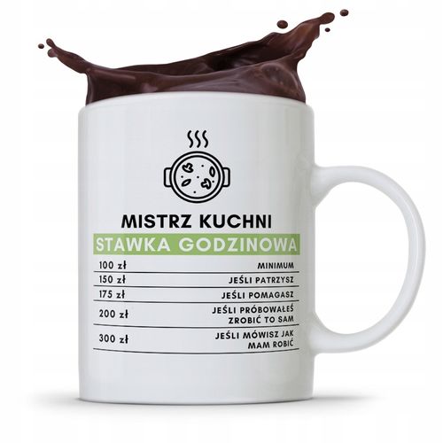 Kubek Dla Kucharza Kucharki Stawka Godzinowa Z Nadrukiem Ze Zdjęciem na Arena.pl