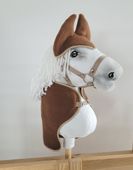 zestaw dla hobby horse a4: derka + nauszniki -brązowy