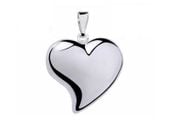 ELEGANCKI KLASYCZNY SREBRNY WISIOREK DUŻE GŁADKIE SERCE SERDUSZKO HEART