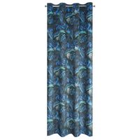 Zasłona na przelotkach LAZUR 140x250 czarna + niebieska