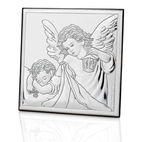 SREBRNY OBRAZEK Anioł Stróż PREZENT na Komunię PAMIĄTKA KOMUNII + GRAWER na Arena.pl