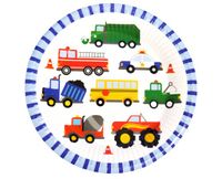 Talerzyki papierowe samochody, 18 cm 6 szt.