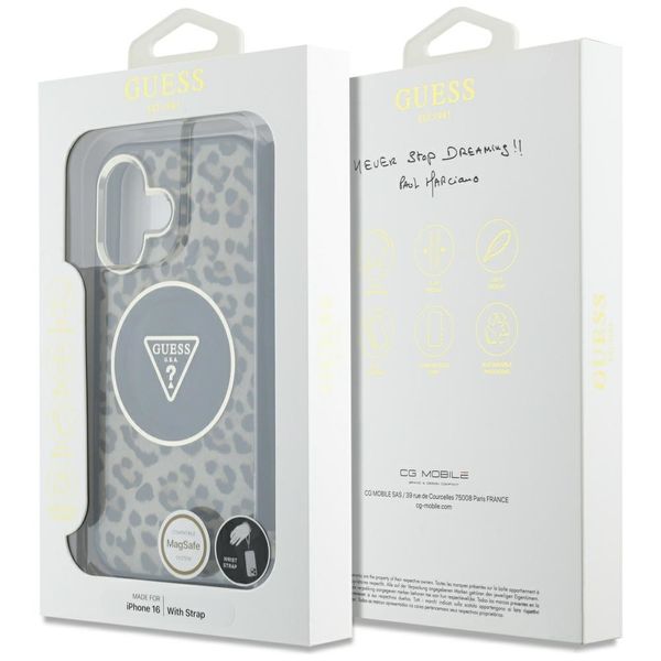 etui guess hc iml leopard triangle cord  strap do iphone 16 magsafe zdjęcie 7