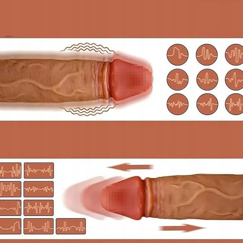 Realistyczne dildo z funkcjami ciągu, wibracji i ogrzewania, 4.5cm na Arena.pl