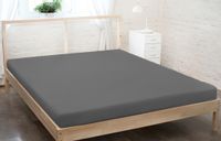 Prześcieradło frotte z gumką 160x200 grafitowy GRUBE