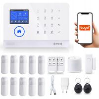 2X BEZPRZEWODOWY ALARM LCD 2.4' GSM WiFi TUYA SMART PO POLSKU + 10xPIR