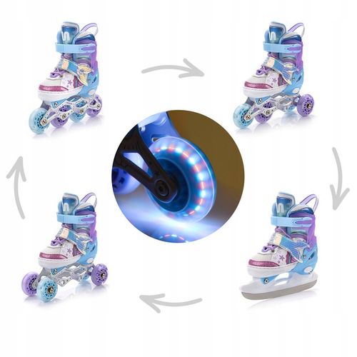 ROLKI 4w1 METEOR MERMAID XS 25-28 rolki łyżwy wrotki rolko-wrotki LED na Arena.pl