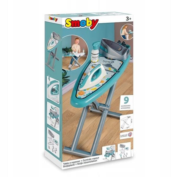 SMOBY DESKA DO PRASOWANIA ZE STACJĄ PAROWĄ ZESTAW DO ODGRYWANIA RÓL AGD 3+ zdjęcie 4