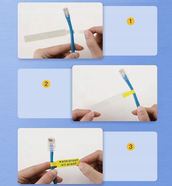 NIIMBOT Naklejki Termiczne DO KABLI12.5x109 65szt 12.5x109_65szt_BIAŁY zdjęcie 7