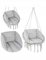 Huśtawka wisząca pleciona BOHO + 2x Poduszka XXL