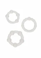 silicone beaded rings zestaw 3 pierścieni silikonowych premium czarny