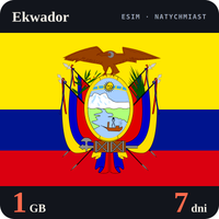 Karta eSIM Internet Ekwador 1 GB na 7 dni - bez rejestracji