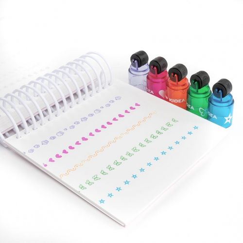 Stempelek roller pieczątki kolorowe 5 sztuk Kidea #G2 na Arena.pl