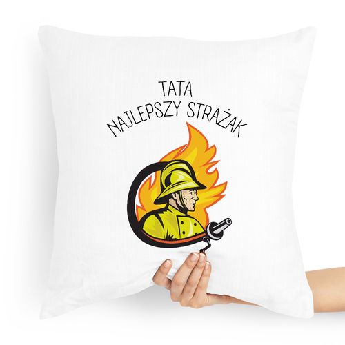 Poduszka Prezent Dla Taty Tata Najlepszy Strażak Z Nadrukiem Ze Zdjęciem na Arena.pl