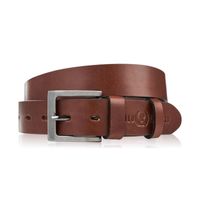 pasek męski skórzany premium z klasyczną klamrą elegancki koniakowy 100 cm