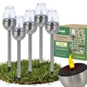 5 x lampa solarna 39cm led zestaw do ogrodu wbijana ogrodowa czujnik