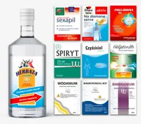 Śmieszne naklejki na wódkę Apteczka 40 szt